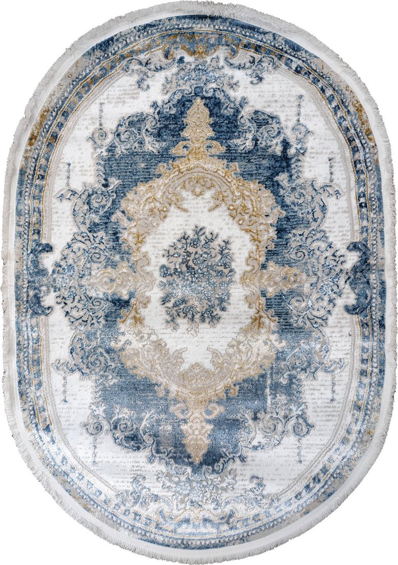 

Ковер для жилой комнаты Safyun Liparis LP364-CREAM-BLUE-OVAL (1.6x2.3)