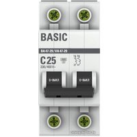 Выключатель автоматический EKF ВА 47-29 2P 25A (C) 4.5кА mcb4729-2-25C в Витебске
