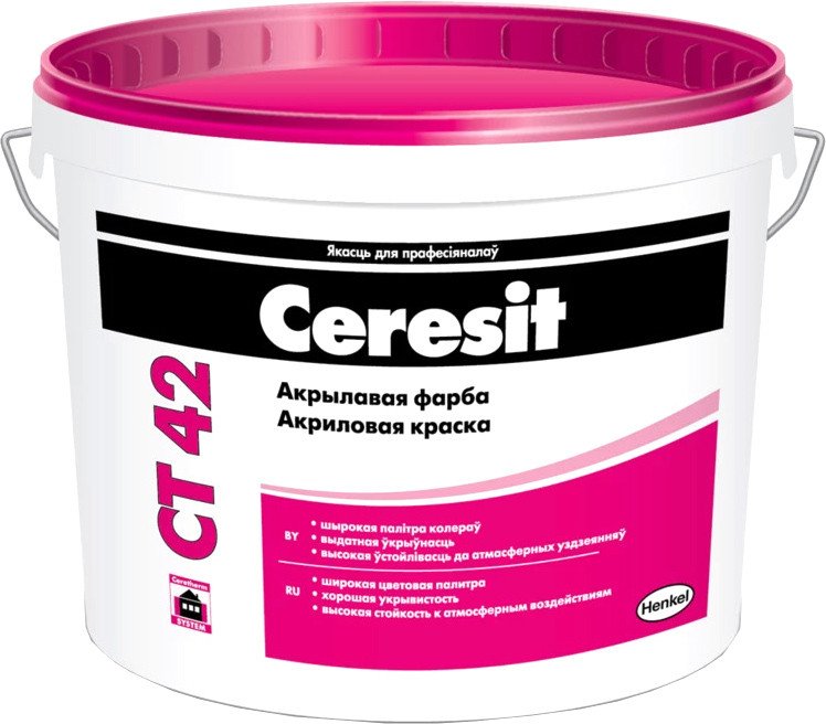 

Краска Ceresit CT 42 база 15л (прозрачный)