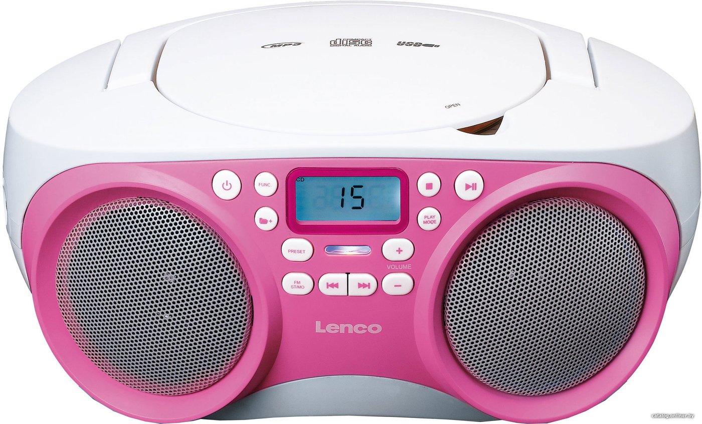 Магнитола Lenco SCD-301PK (розовый)