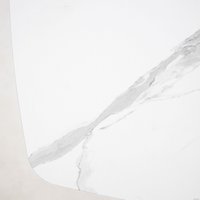 Кухонный стол Аврора Дрезден 130-161.5x80 (камень белый/белый)