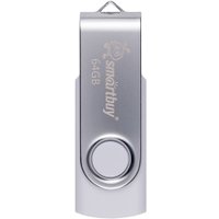 USB Flash SmartBuy Twist 64GB (белый/серебристый)
