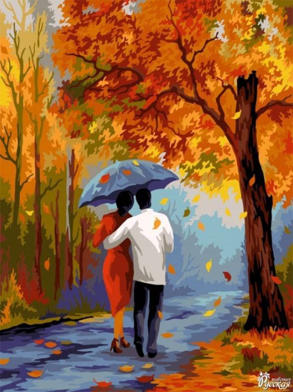 Картина по номерам Русская живопись Теплые чувства J037