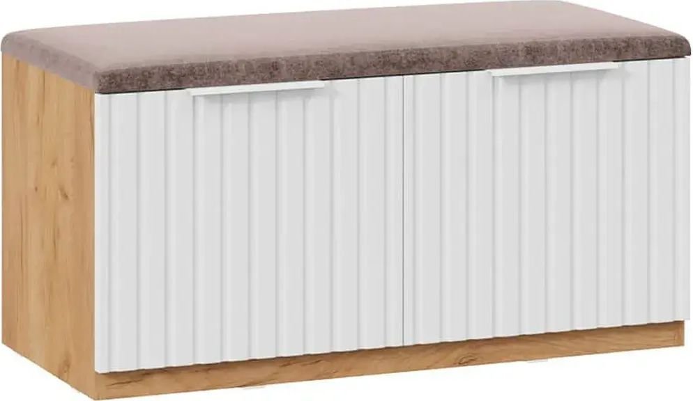 

Тумба для обуви Трия Хилтон Исп.2.2 (дуб крафт золотой/белый матовый)