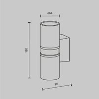 Уличный настенный светильник Maytoni Bowery O582WL-02BS в Бресте