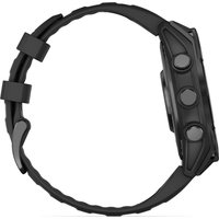 Умные часы Garmin Fenix 8 47мм (серый, черный силиконовый ремешок)