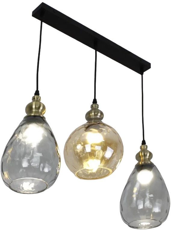 

Подвесная люстра Estares Zar Line 1R20V 3xE27-640x1100-BLACK/GOLD/CLEAR-220-IP20