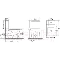 Унитаз напольный Abber Rechteck AC1210TMB