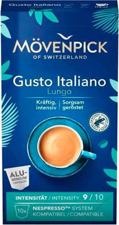 

Кофе в капсулах Movenpick Gusto Italiano Lungo 10 шт