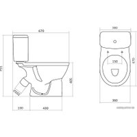 Унитаз напольный Santek Бореаль с сиденьем soft-close [1.WH30.2.147]