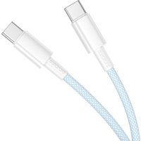 Кабель Borofone BX117 USB Type-C - USB Type-C (1 м, голубой)