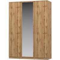 Шкаф распашной НК-Мебель Stern 3-х дверный с зеркалом 72676506 (дуб вотан)