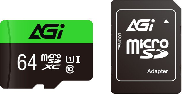 

Карта памяти AGI TF138 microSDXC AGI064GU1TF138 64GB (с адаптером)
