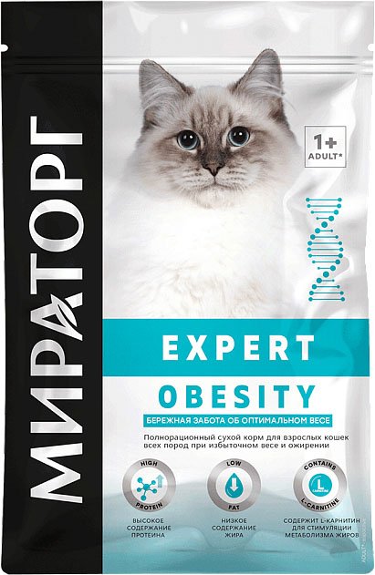 

Сухой корм для кошек Мираторг Expert Obesity Бережная забота об оптимальном весе (400 г)