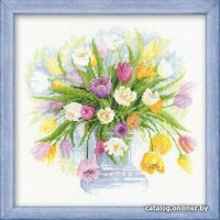 Набор для вышивания Риолис Акварельные тюльпаны 100/008