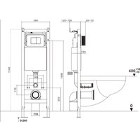 Инсталляция для унитаза Asten Readle Zentralmodul AR0501-0601M c кнопкой сатин (хром матовый)