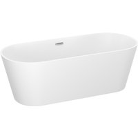 Ванна Wellsee Shell 150x73 28170201R (отдельностоящая ванна белый глянец, экран, ножки, сифон-автомат хром) в Пинске