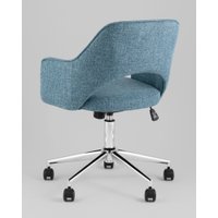 Офисное кресло Stool Group Кларк Clarkson Tweed Blue (рогожка, синий)