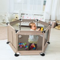 Игровой манеж Solmax&Kids ZV97982 (бежевый)