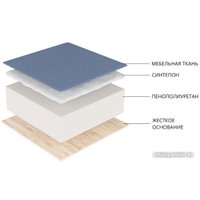 Диван Лига диванов Метро 114109 (микровельвет сиреневый/коричневый)