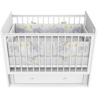 Классическая детская кроватка Indigo Classic маятник, ящик (белая аляска)