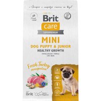 Сухой корм для собак Brit Care Mini Puppy&Junior Healthy Growth с индейкой 400 г