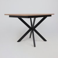 Кухонный стол AksHome Twist (дуб табачный/черный)