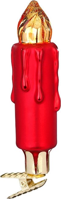 

Елочная игрушка Inge's Christmas Figural Glass Ornaments Свеча 64832H120_1