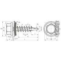 Саморез ЕКТ CV011578 (3500 шт)