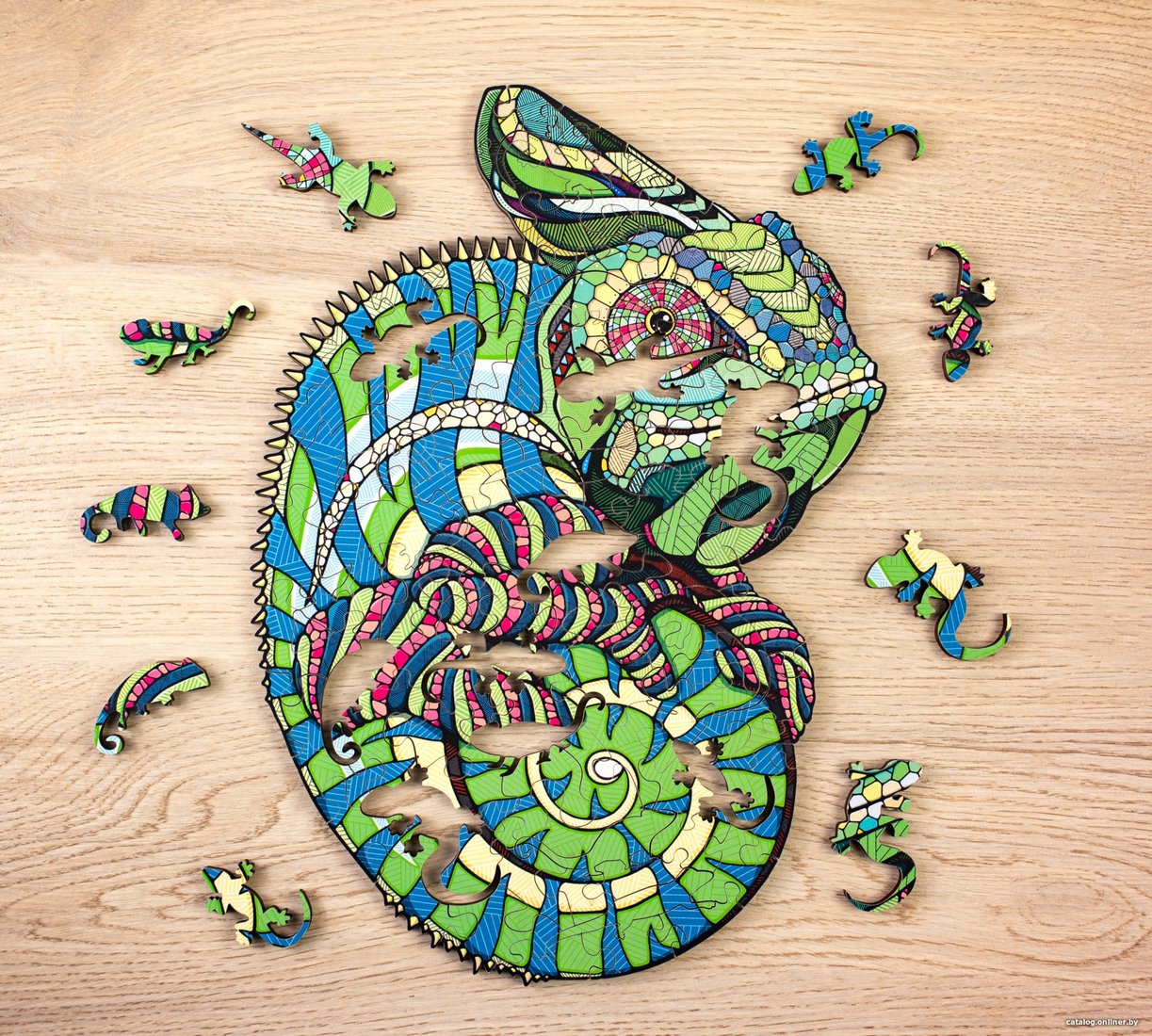 Пазл Eco-Wood-Art Хамелеон в деревянной упаковке