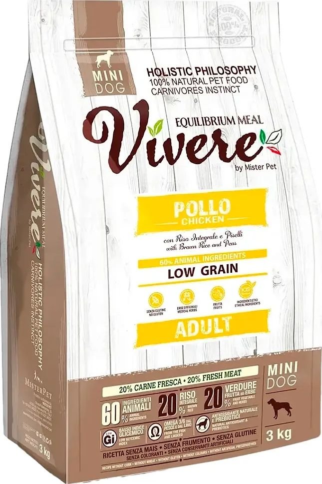 Сухой корм для собак Vivere Mini Adult Chicken 3 кг