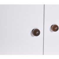 Шкаф распашной Polini Kids Simple двухсекционный с ящиками 0002770.165 (белый/дуб крафт)