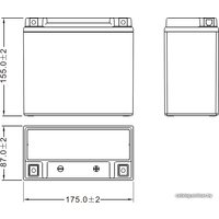 Мотоциклетный аккумулятор Uplus LT20H-3