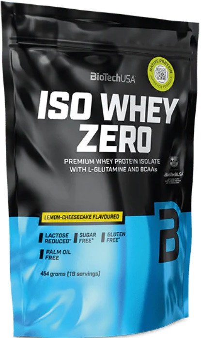 Протеин сывороточный (изолят) BioTech USA Iso Whey Zero (лимонный чизкейк, 454г)