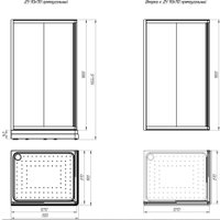 Душевой уголок Radomir 90x110 L 1-03-6-1-0-1220 (прозрачное стекло)