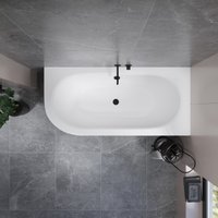 Ванна Lauter Bliss 150 P 21201052P (с ножками и сифоном 21Y32001 матовый черный)