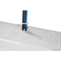 Бокс пластиковый Elektro-Plast GALANT 4x18M, N/PE 8x 10x16+10x10mm2, 2x дымчатых пласт. двери, светло-серый RAL7035, 878x432x160mm, IP65