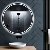  Алмаз-Люкс Зеркало Cairo Blaсk 80dh-6 (с подсветкой, датчиком движения и подогревом)