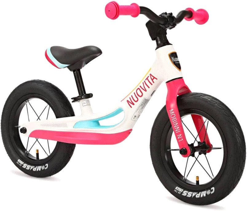 

Беговел Nuovita Mobinni N1 (белый/розовый)