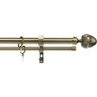 Карниз для штор Sundays Home Лайт Одеон 25мм+16мм двухрядный (антик, 2.4м)