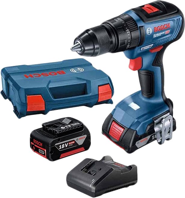 

Ударная дрель-шуруповерт Bosch GSB 18V-50 Professional 06019H5103 (с 2-мя АКБ 5 Ач+2 Ач, кейс)