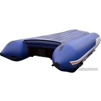 Моторная лодка Хантер 375 Аэро (светло-серый/синий)