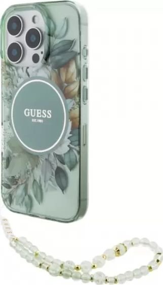 

Чехол для телефона Guess PC/TPU Flowers (MagSafe) для iPhone 16 Pro GUHMP16LHFWBRCESN