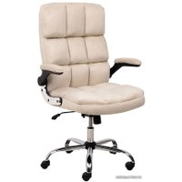 Офисное кресло AksHome Caesar Chrome (вельвет, светло-бежевый)