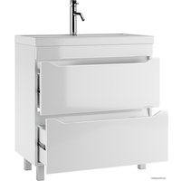  Айсберг Тумба под умывальник Bazis 80 Ева В2 DA5908T с двумя ящиками