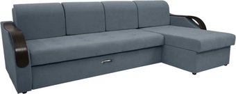 Сириус Лидер-6 с оттоманкой НПБ 300x165 (Eva 10 велюр серый)