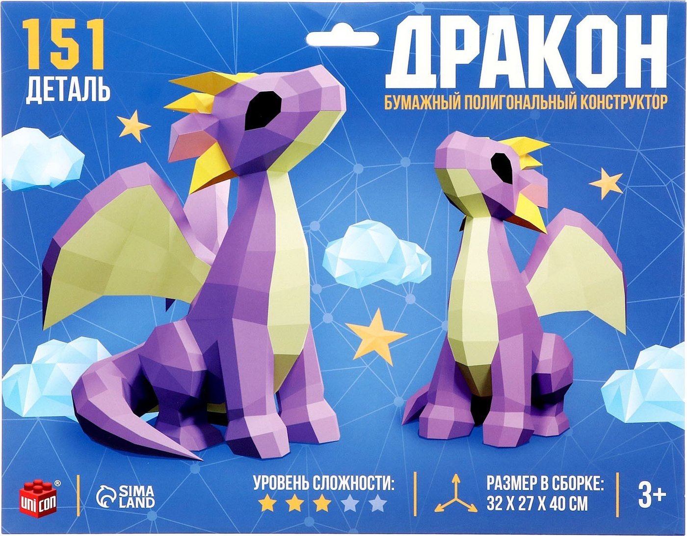 

Конструктор Unicon Дракон 9642138 (151эл)