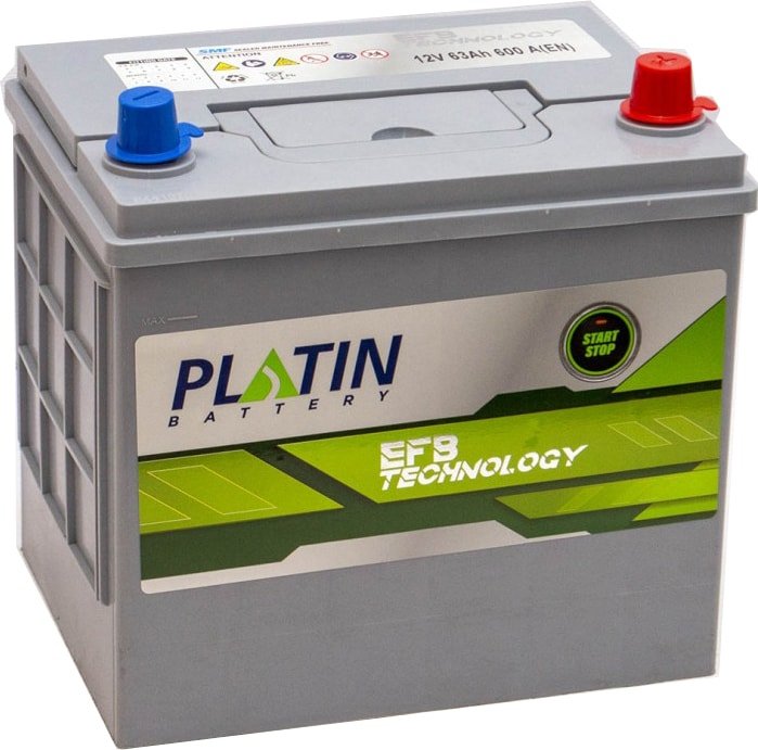 

Автомобильный аккумулятор Platin Asia EFB R+ (63 А·ч)