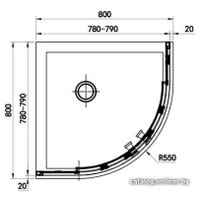 Душевой поддон Adema Р28 80x80
