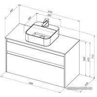  Aquanet Тумба под умывальник Nova Lite 100 00249521 (дуб рустикальный)